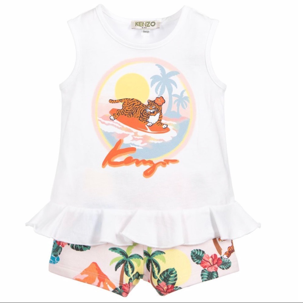 KENZO KIDS Girls TIGER 2 Piece Outfit 2T